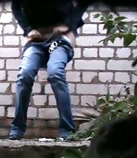 Pissing spot spycam captures some action