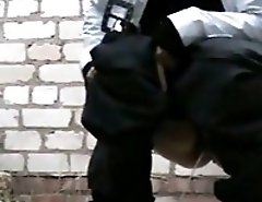 Medical School student peeing outdoors