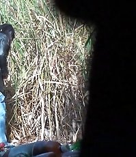 Outdoor pissing footage with hot brunette