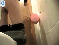 Spy films a bunch of hotties making water in loo