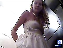 Dirty voyeur videos from ladies' room in the city mall