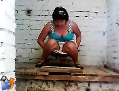 Wet slits of pissing women get filmed in close-up