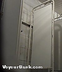Marvel at sexy babe in shower cabin with spy cam