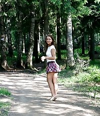 Shameless freshie piddling and mooning outdoors