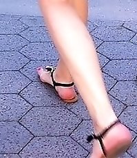 Girls in mini shorts wear no panties