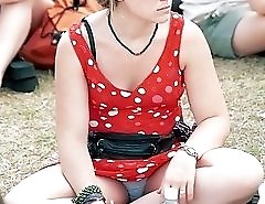 Babe lost her panty thong up skirt