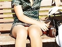 Street upskirts captured with spy cam