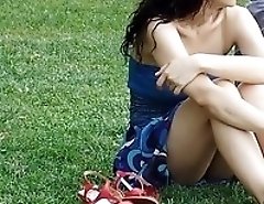 Two blondes filmed by upskirt hunter