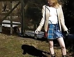 Spying on peeing and sunbathing teen