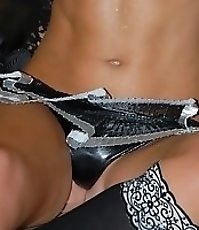 Looking up skirt of the playful gals