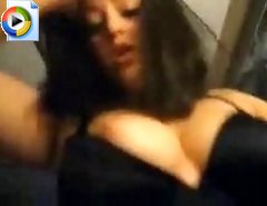 Classy babe fucks and gets fresh sperm on boobs