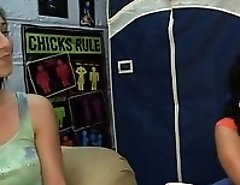 Dorm girls get cock sucking crazy