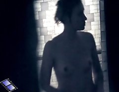Horny voyeur slides into ladies' shower unnoticed