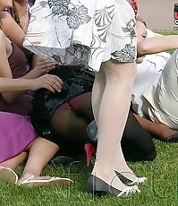 Hottest upskirt white panty on butt