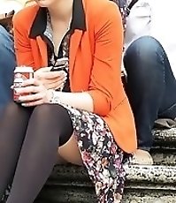 Upskirt pics of beauties in skirts
