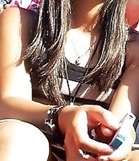 Sitting in the crowd babes upskirts