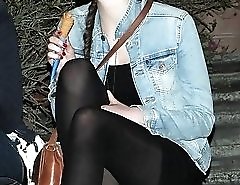 Girls unconsciously share upskirts