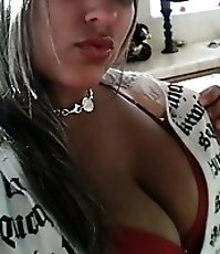 Lewd chick in incredible pose shot on home cam
