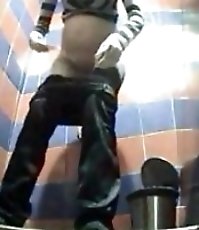 Three young babes get unlucky to pee in spycammed loo