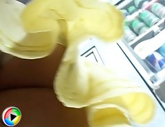 Amazing upskirt filmed outdoors