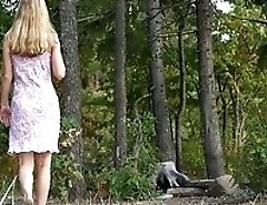 Bosomy blonde pleasure for a real piss hunter