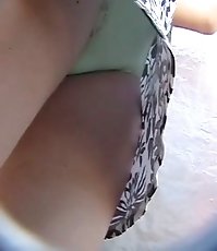 Old fashioned upskirt panty