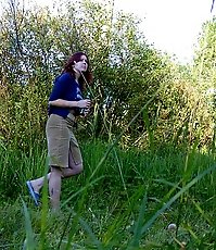 Spying on peeing redhair chubby teen