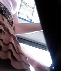 Hidden upskirt video from real pro