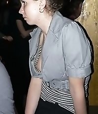 Young cuties entertain on downblouse photos