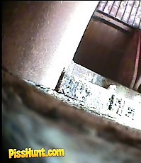 Naughty mama pissing straight onto voyeur camera