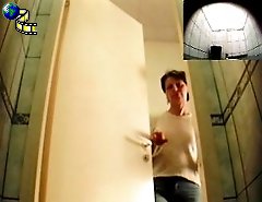 WC hidden cam footage of a hot peeing lady