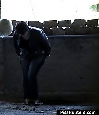 Girls empty their bladders under control of spycam
