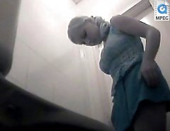 Voyeur videos from ladies� room in warehouse toilet