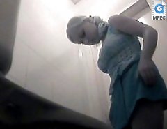 Voyeur videos from ladies room in warehouse toilet