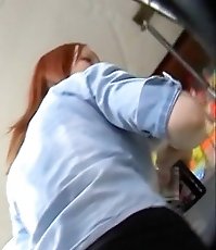 See hot panty upskirt video from the grocery store