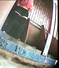 Unsuspecting girls busted peeing in park toilet