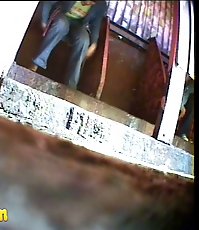 Voyeur peeps after granny and younger babe in loo