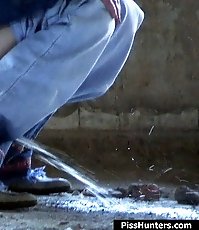 Lovely girl gets caught on cam squatted and peeing