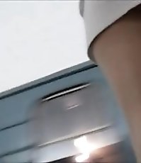 Watch subway black panty upskirt