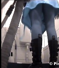 Yummy gushing pussies shot on toilet spy cam