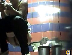 Voyeur hiding in public loo films unsuspecting hoes