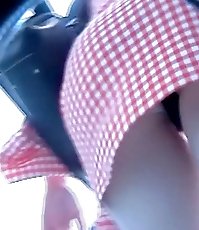 See hot panty upskirt video from the grocery store