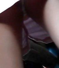 Coin dropped spy upskirt shot