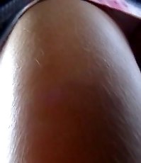 This babe has hairy legs and beautiful panty upskirt