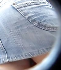 Flea market fatso upskirt