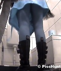 Yummy gushing pussies shot on toilet spy cam