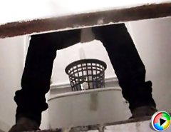Really sexy girls pees in spycammed toilet
