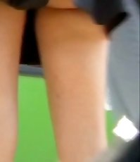 Voyeur upskirt film shot outdoors