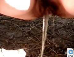 Lonely teenage walker caught peeing in the woods