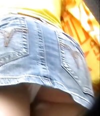 Passing by girl upskirt